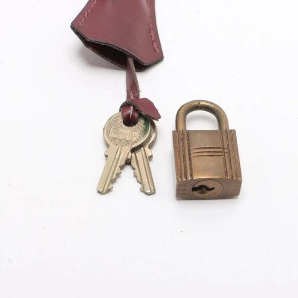 Hermes Kelly 35 Le Tournay Leather Handbag Rouge H - Picture 14 of 14